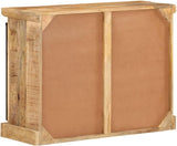 Meuble de rangement pour salon, meuble de rangement, meuble d'entrée, meuble laconique, étagère de rangement, meuble à vin, buffet texturé style rétro, buffet texturé, 31,5×11,8×23,6, bois de manguier massif