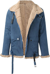 Vestes en cuir pour homme, veste de moto, manteau d'hiver chaud à col rabattu, trench-coat de chasse, vêtements décontractés d'extérieur