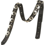 Sangle de guitare Jodi Head M-Star avec conchos, noire, bordure noire