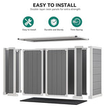 Abri de jardin extérieur en résine DWVO 1,5 x 0,9 m avec plancher, abri de rangement verrouillable et étanche avec fenêtre, rangement d'outils en plastique pour jardin, arrière-cour, terrasse, pelouse, gris