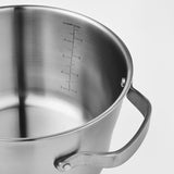 IKEA – SENSUELL Faitout avec couvercle, acier inoxydable/gris, 5,5 l