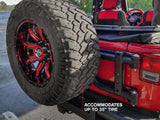 Support de roue de secours Redrock 4×4 HD compatible avec le hayon d'origine, compatible avec Jeep Wrangler JK 07-18