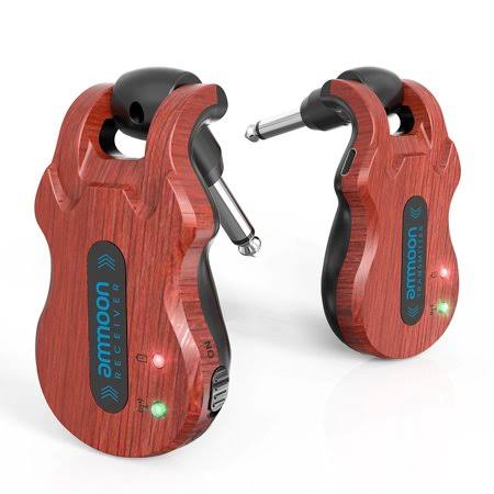 Système de guitare sans fil numérique Ammoon, émetteur et récepteur audio, batterie rechargeable intégrée, portée de 30 mètres, taille
