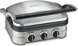 Grill et presse-panini Cuisinart 5-en-1 Griddler avec accessoire à gaufres (GR-4N) – Inclut des plaques de cuisson et à gaufres