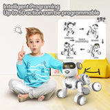 Chien robot télécommandé avec fonction tactile et programmable, chien robot cascadeur interactif intelligent