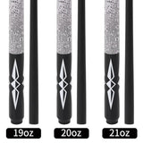 Queues de billard en composite de fibre de verre et graphite 18 oz, 19 oz, 20 oz, 21 oz, 58 pouces