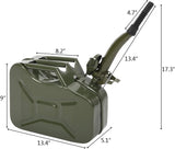 Réservoir de carburant portable en métal de 10 L (2,5 gallons), bidon pour diesel en tôle laminée à froid avec tuyau, modèle US (Vert 1)