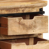 Meuble de rangement pour salon, meuble de rangement, meuble d'entrée, meuble laconique, étagère de rangement, meuble à vin, buffet texturé style rétro, buffet texturé, 31,5×11,8×23,6, bois de manguier massif