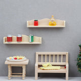 Étagère murale pour maison de poupée, mini étagères en bois, échelle 1:12, modèles de rangement en bois miniatures pour accessoires de mobilier de maison de poupée