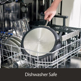 Sauteuse All-Clad E7853364 HA1 en aluminium anodisé dur antiadhésif, compatible lave-vaisselle, sans PFOA, 3,8 litres, noir