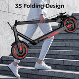 Trottinette électrique pour adultes, vitesse maximale de 30/40 km/h, autonomie de 34/40/56 km, moteur 350/500/600 W avec contrôle par application, pneus gonflables de 8,5/10 pouces, trottinette pliable avec contrôle par application, certifiée UL 2272
