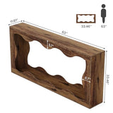 Table console de ferme Tribesigns 63 pouces avec rangement, table de canapé à placer derrière le canapé, longue table d'entrée, console étroite, meuble d'entrée pour salon, marron