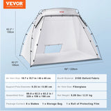 Cabine de peinture portable SKYSHALO, tente de peinture au pulvérisateur plus grande avec sol intégré et moustiquaire, abri de peinture de 2,3 x 1,6 x 1,6 m, station de peinture pour meubles, loisirs créatifs et outils