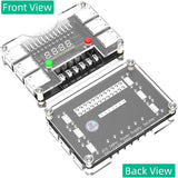 Nouvelle version de carte de dérivation d'alimentation ATX et kit de boîtier en acrylique avec tensions de sortie 3,3 V, 5 V, 12 V, -12 V et 12 ports USB, sortie maximale de 3 A