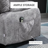 Fauteuil releveur électrique HOMCOM, fauteuil inclinable électrique pour personnes âgées, fauteuil de salon compact avec poche latérale et télécommande, gris
