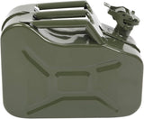 Réservoir de carburant portable en métal de 10 L (2,5 gallons), bidon pour diesel en tôle laminée à froid avec tuyau, modèle US (Vert 1)
