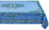 Nappe rectangulaire YiHomer Mykonos à motif de carreaux cachemire bordés, 152 x 213 cm, pour décorations de printemps et d'été, pique-niques et dîners – Intérieur et extérieur, résistante aux taches et à l'eau