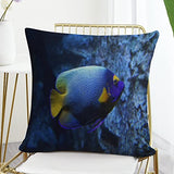Housse de coussin motif étoiles de mer, fermeture éclair, monde sous-marin, poissons, nautique, océan, 45 x 45 cm, pour canapé, terrasse, décoration intérieure