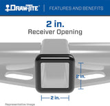 Attelage de remorque classe 4 Draw-Tite 76016, récepteur de 2 pouces, noir, compatible avec Chevrolet Silverado 1500 2014-2018, GMC Sierra 1500 2014-2018