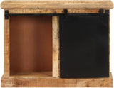 Meuble de rangement pour salon, meuble de rangement, meuble d'entrée, meuble laconique, étagère de rangement, meuble à vin, buffet texturé style rétro, buffet texturé, 31,5×11,8×23,6, bois de manguier massif
