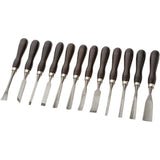 Jeu de 12 ciseaux à bois Grizzly H7923 en coffret en bois