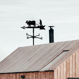 Girouette décorative, girouette en métal avec support de toit, forme de fermier rétro, indicateur de direction du vent pour jardin, décoration de maison créative pour ferme et cour