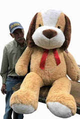 Gros Chiot en Peluche Géant 5 Pieds 60 Pouces 153 cm Immense Chien en Peluche Doux et Adorable