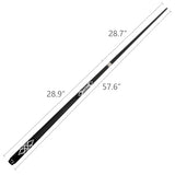 Queues de billard en composite de fibre de verre et graphite 18 oz, 19 oz, 20 oz, 21 oz, 58 pouces