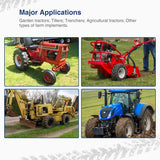 Pneu de tracteur agricole MaxAuto 6.00-12 pour remplacement Kubota série 7100 H167, 2 pièces