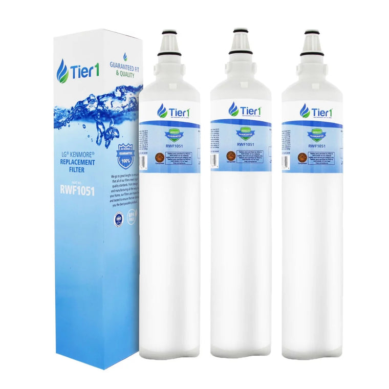 Filtre à eau pour réfrigérateur Tier1 5231JA2006A, lot de 3 | Remplacement pour LG LT600P, 5231JA2006B, Kenmore 46-9990, 9990, 469990, 5231JA2006F, 5231JA2005A, filtre de réfrigérateur