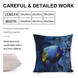 Housse de coussin motif étoiles de mer, fermeture éclair, monde sous-marin, poissons, nautique, océan, 45 x 45 cm, pour canapé, terrasse, décoration intérieure