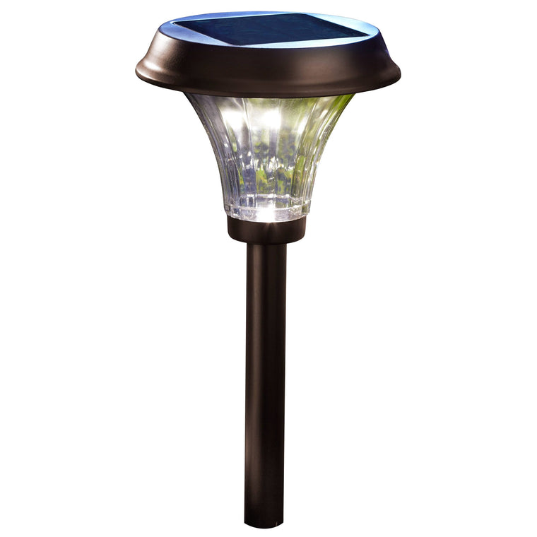 Lampe solaire d'allée à DEL en métal Moonrays 91754 style Richmond, bronze frotté – lot de 2