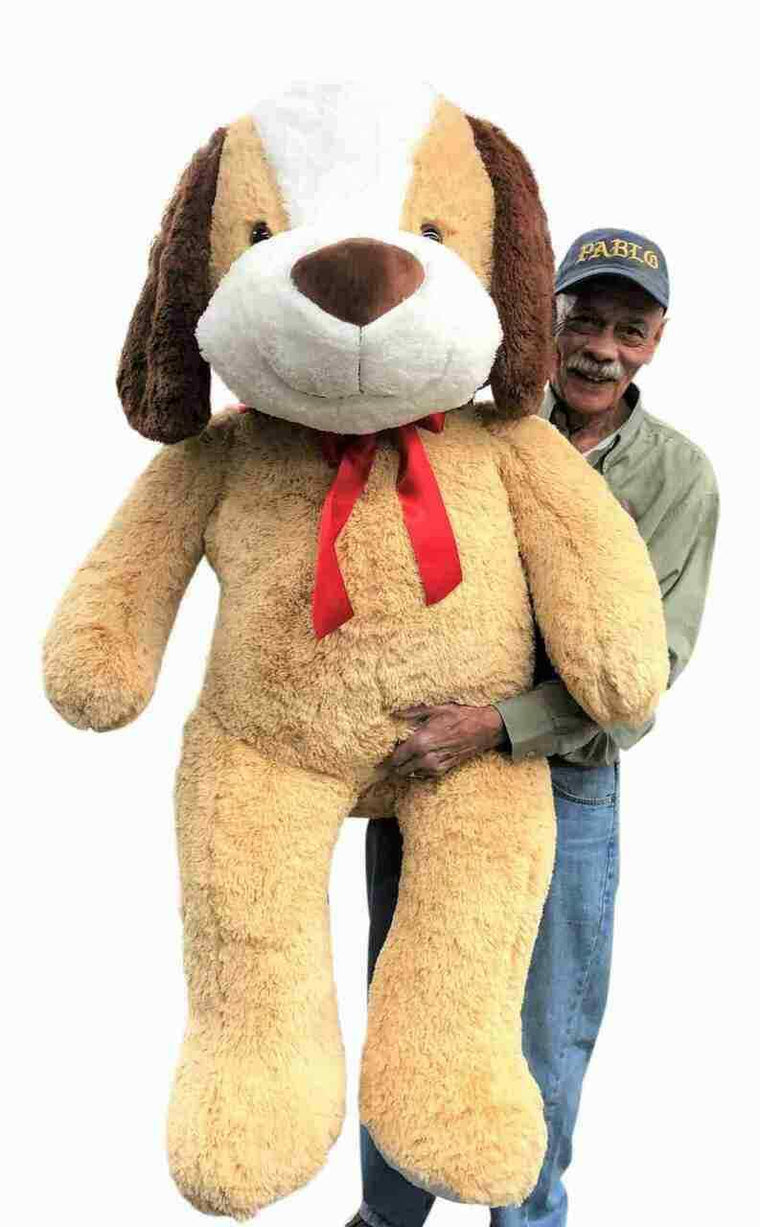 Gros Chiot en Peluche Géant 5 Pieds 60 Pouces 153 cm Immense Chien en Peluche Doux et Adorable