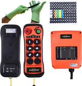 Radiocommande industrielle sans fil pour pont roulant, palan électrique et grue à tour, émetteur et récepteur, 12-24V AC/DC, 6 boutons avec arrêt d'urgence (12-24V AC/DC)