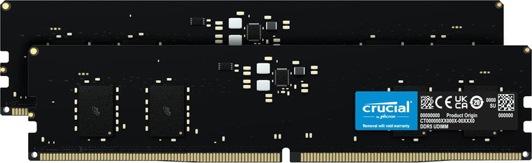 Mémoire vive pour ordinateur de bureau Crucial RAM 16 Go DDR5 4800 MHz CL40 CT16G48C40U5