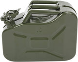 Réservoir de carburant portable en métal de 10 L (2,5 gallons), bidon pour diesel en tôle laminée à froid avec tuyau, modèle US (Vert 1)