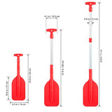 2 pagaies de kayak télescopiques pour bateau de rafting ou canoë en alliage d'aluminium et plastique