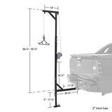Palan à gibier Deluxe Kill Shot DEER-HOIST-SWIVEL pour attelage avec pivot et palonnier – 500 lb.